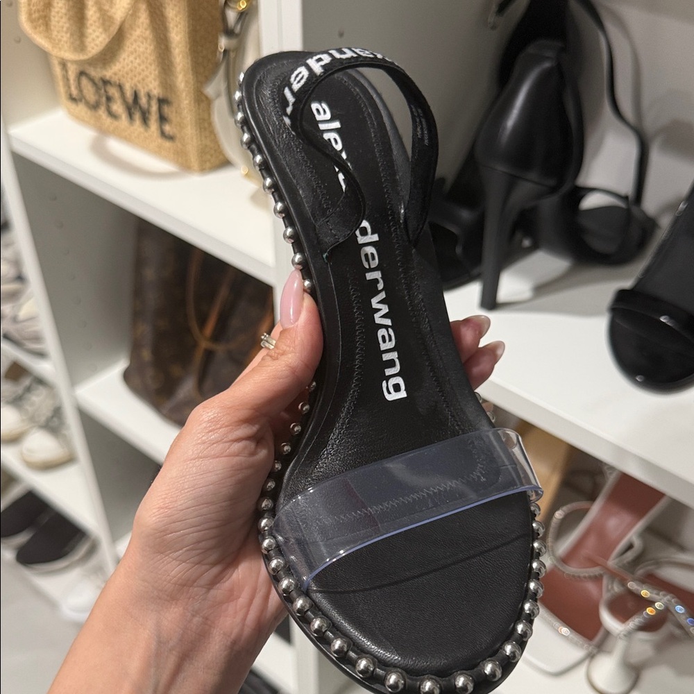 Alexander Wang Black and Transparent Sandals